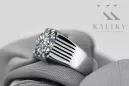 Ring Vintage style Zircon Sterling silver 925 vrc007s